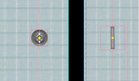 钮扣和钮洞在不同位置